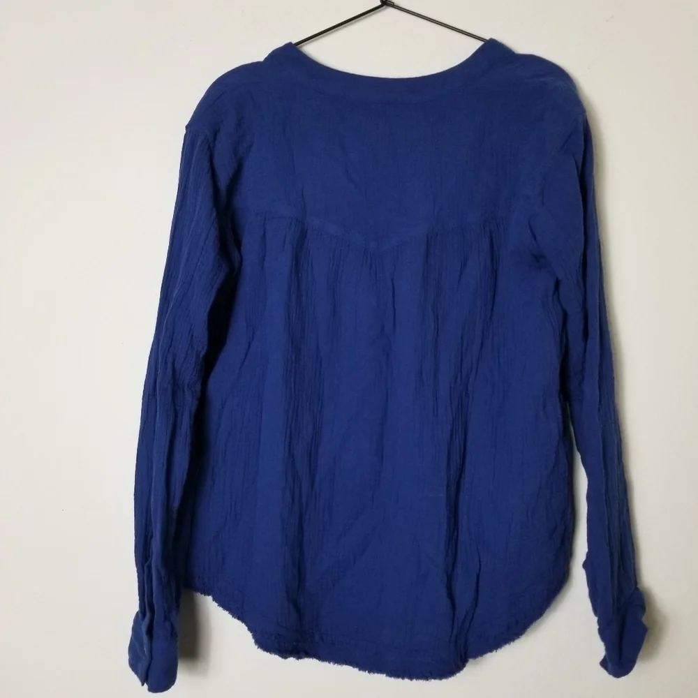 Free People Sapphire Changing Horizons Pullover Blouse - Picture 7 of 7